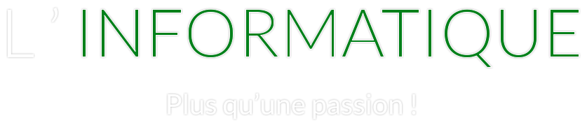 L ’ INFORMATIQUE Plus qu’une passion !